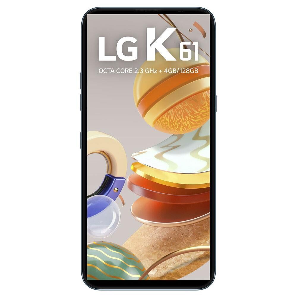 Smartphone LG K61 Branco 128GB, RAM de 4GB, Tela de 6,55" HD+ 19.5:9, Inteligência Artificial, Câmera Quádrupla e Processador Octa-Core 2.3