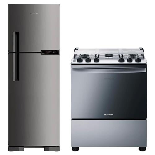 Refrigerador Brastemp BRM44HK Frost Free 375L + Fogão 5 Bocas BFS5NCRUNA - Inox é boa?