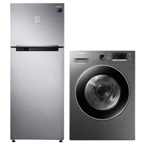 Menor preço em Refrigerador Samsung RT46K6261S8 Frost Free 453L+ Lava e Seca Samsung WD11M4453JX 11kg - Inox