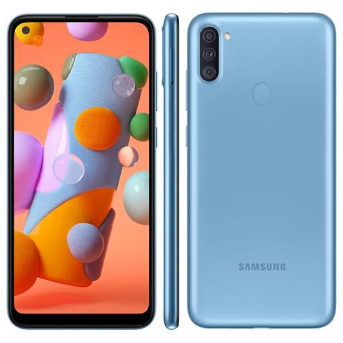 Smartphone Samsung Galaxy A11 Azul 64GB, Câmera Tripla,Tela Infinita de 6.4", Leitor de Digital, Octa Core, 3GB RAM, Carregamento Rápido e Android 10 é boa?