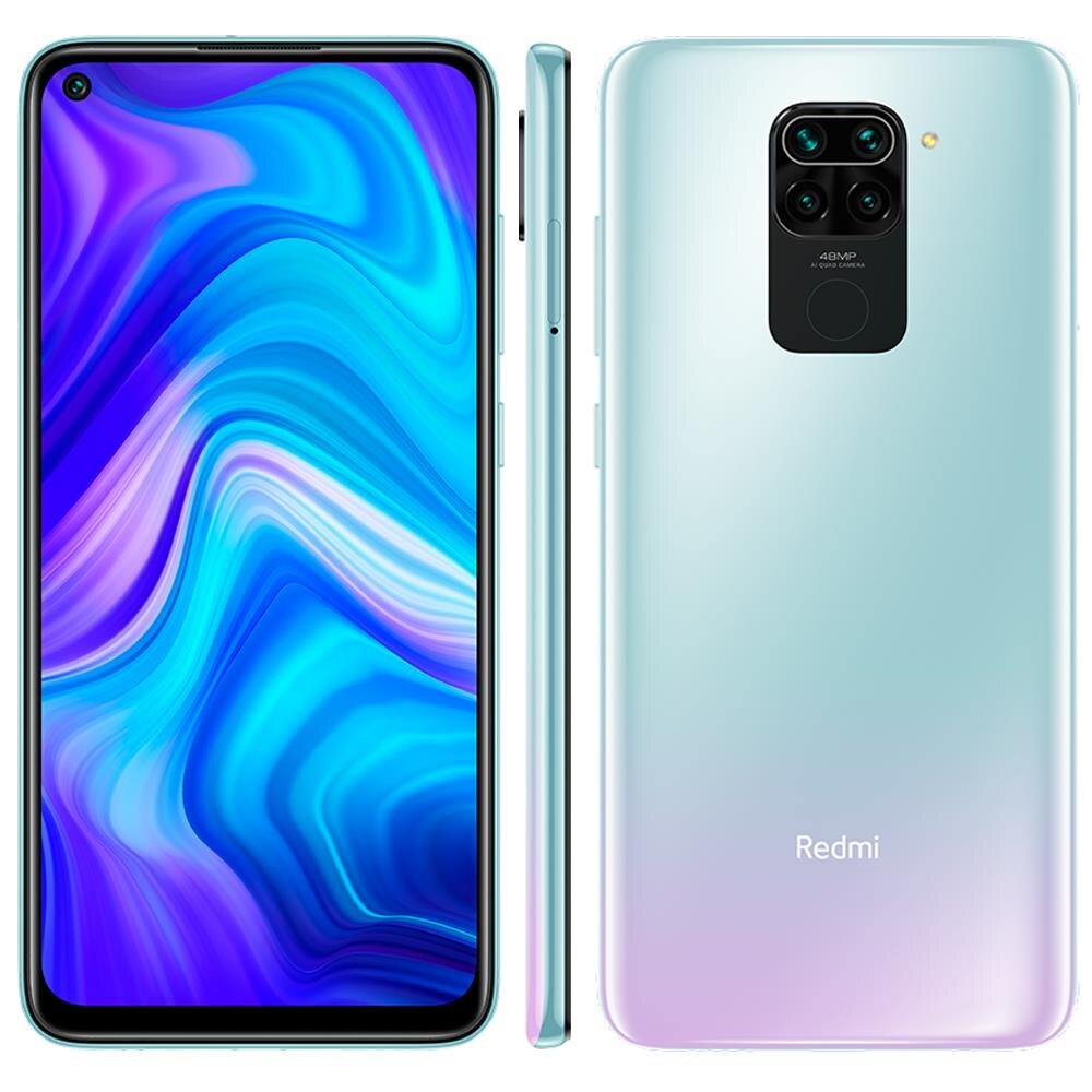 Smartphone Xiaomi Redmi Note 9 Branco 128GB, Tela de 6,53", 4GB de RAM, Câmera Traseira Quádrupla, Android 10 e Processador Octa-Core