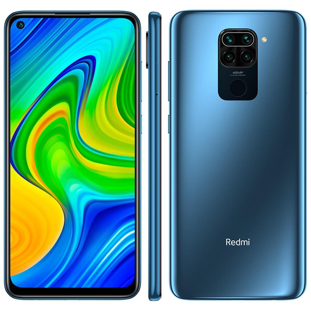Smartphone Xiaomi Redmi Note 9 Cinza 128GB, Tela de 6,53", 4GB de RAM, Câmera Traseira Quádrupla, Android 10 e Processador Octa-Core
