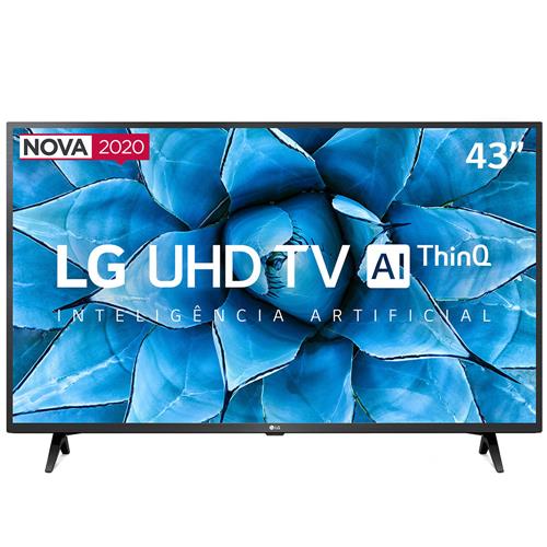 Menor preço em Smart TV LED 43" UHD 4K LG 43UN7300PSC Wi-Fi, Bluetooth, HDR, Inteligência Artificial ThinQ AI, Google Assistente, Alexa - 2020