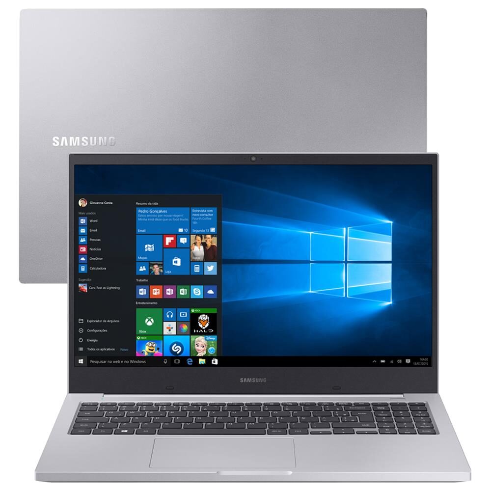 Notebook Samsung Book X30 Intel Core i5-10210U 10ª Geração 8GB 1TB 15.6'' Windows 10 Home NP550XCJ-KF1BR - Prata