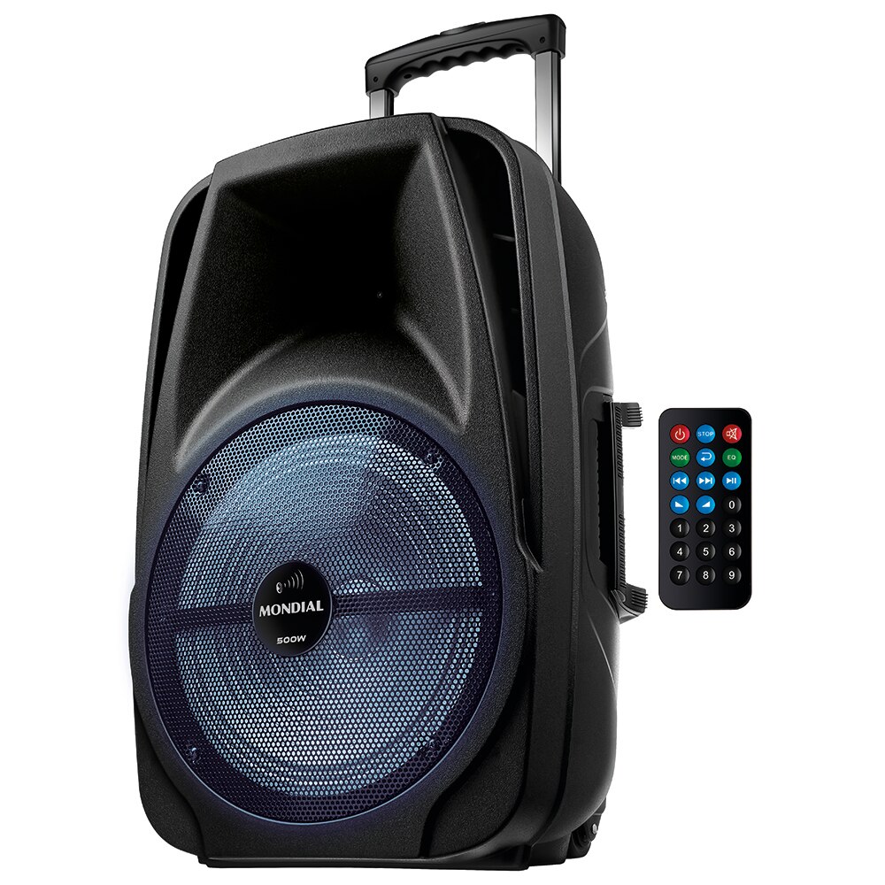 Caixa de Som Amplificada Mondial Connect Pro CM-500 Bluetooth, Rádio FM, USB - 500W