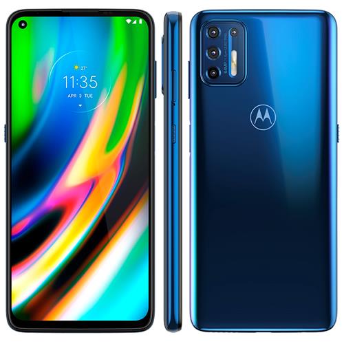 Menor preço em Smartphone Motorola Moto G9 Plus Azul Índigo 128GB, 4GB RAM, Tela de 6.8”, Câmera Traseira Quádrupla, Android 10 e Processador Octa-Core