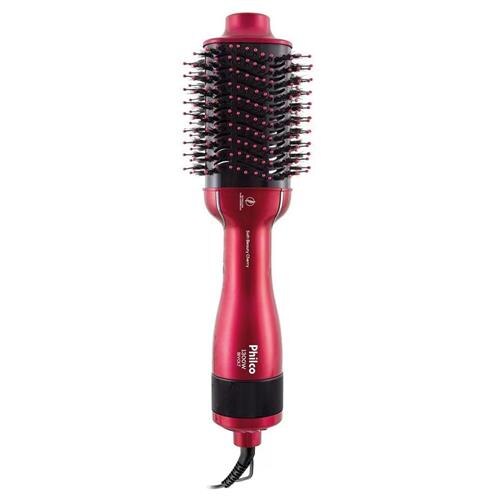 Escova Secadora Philco Soft Pec13 Beauty Cherry 1300w Bivolt Escova Rotativa Secadora Para Cabelos Ponto 16903843