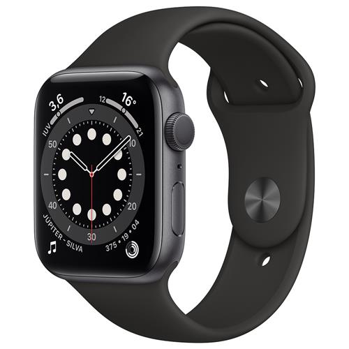 Apple Watch Series 6 (GPS) 44mm caixa cinza-espacial de alumínio com pulseira esportiva preta é boa?