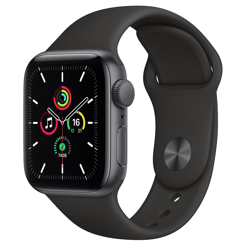 Apple Watch SE GPS, 40mm, Caixa Cinza Espacial de Alumínio com Pulseira Esportiva Preta