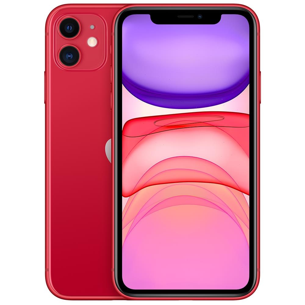 iPhone 11 Apple 64GB (PRODUCT)RED, Tela Retina HD de 6.1”, iOS 13, Câmera Traseira Dupla MHDD3BR/A