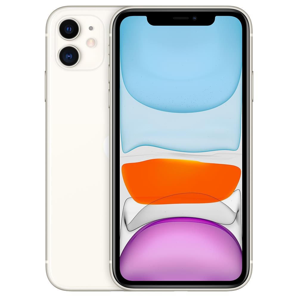 iPhone 11 Apple 64GB Branco, Tela Retina HD de 6.1”, iOS 13, Câmera Traseira Dupla MHDC3BR/A