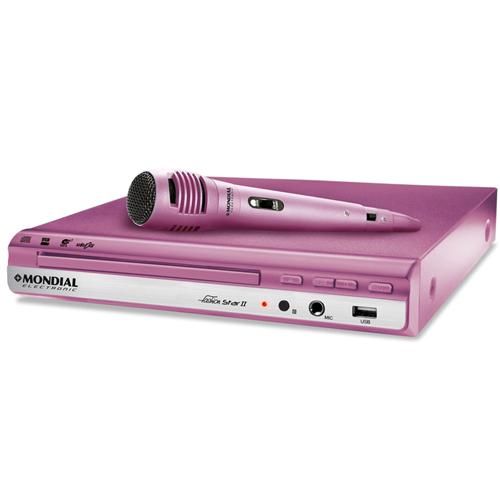 DVD Player Mondial Fashion Star II D-16 Rosa com Karaokê, Entrada USB e Ripping é boa?