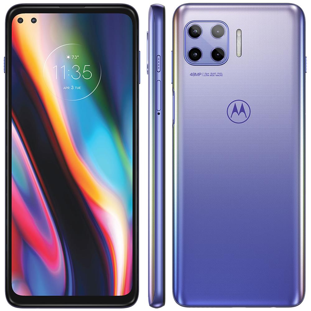 Smartphone Motorola Moto G 5G Plus Lilás Prisma 128GB, 8GB RAM, Tela 6,7”, Câmera Traseira Quádrupla, Android 10 e Processador Octa-Core