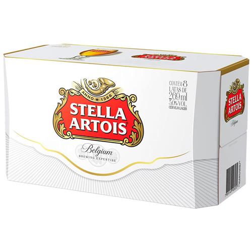 Cerveja Stella Artois Lata 269ml Pack - 8 unidades