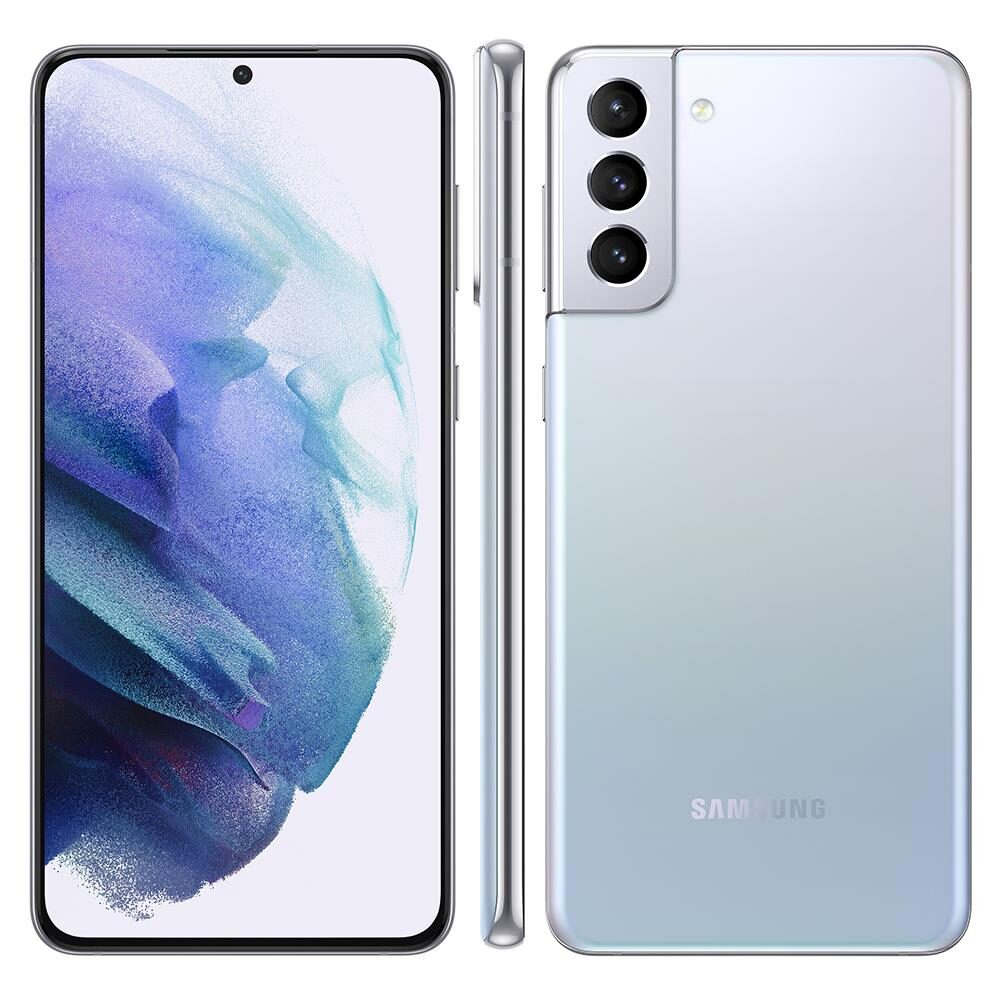 Smartphone Samsung Galaxy S21+ 5G Prata 256GB, 8GB RAM, Tela Infinita de 6.7”, Câmera Traseira Tripla, Android 11 e Processador Octa-Core