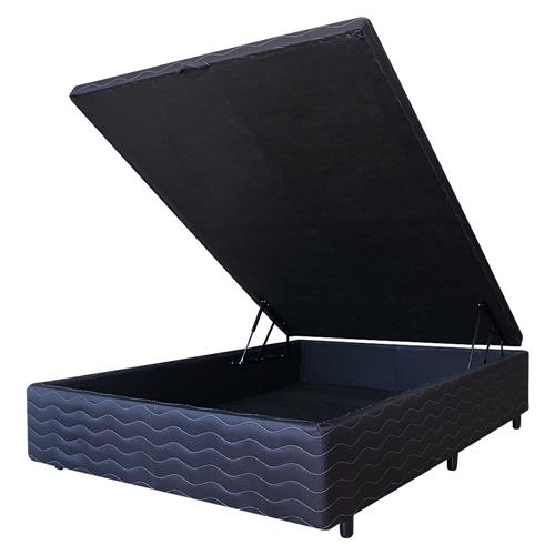 Menor preço em Base Box para Colchão Casal Smartflex Dakota com Baú 35x138x188 cm - Preto