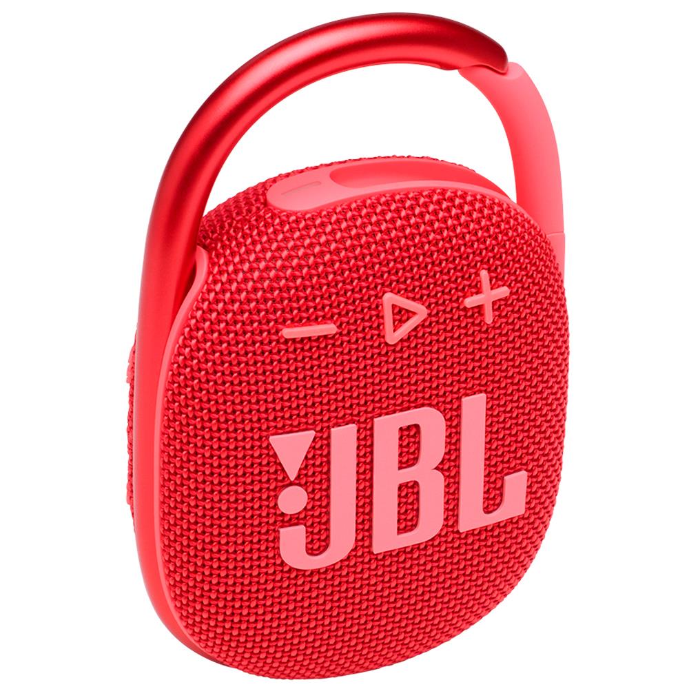 Caixa de Som Portátil JBL Clip4 com Bluetooth e à Prova D'água 5W - Vermelha