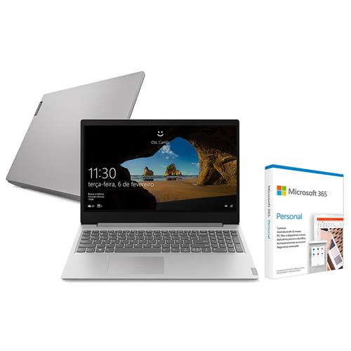 Menor preço em Notebook Lenovo Dual Core 4GB 128GB SSD Tela 15.6” Windows 10 Ideapad S145 81WT0006BR + Microsoft 365 Personal
