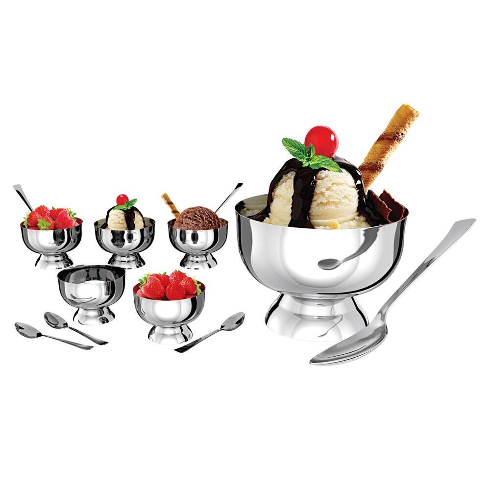 Conjunto de Taças para Sobremesa Euro Home em Inox - 12 Peças