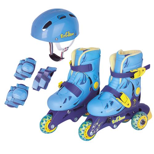 Patins Tri-Line/In-Line Ajustável Aces Fenix 26-29 - Azul é boa?