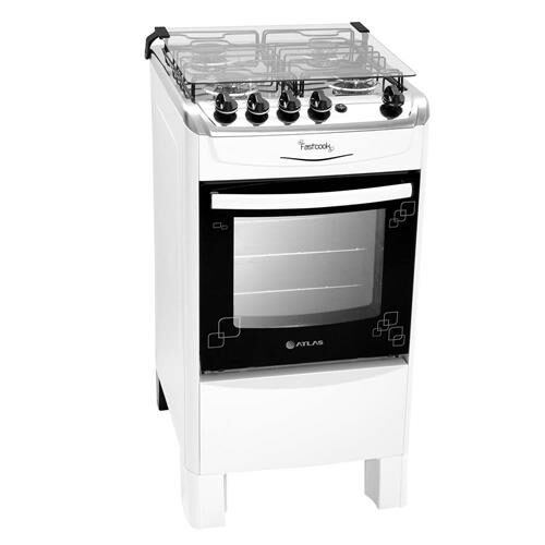 Menor preço em Fogão Atlas 4 Bocas Fastcook com Top Control e Queimadores Família - Branco