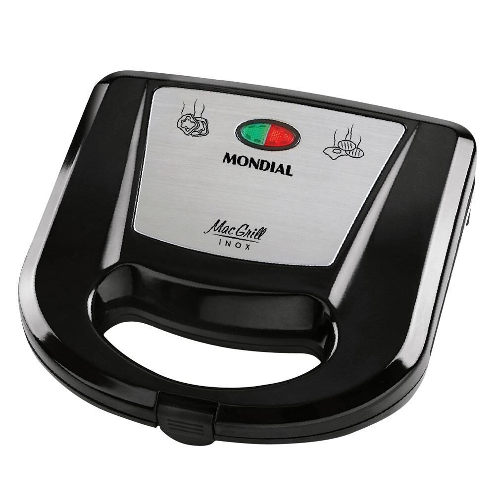 Sanduicheira e Grill Mondial Mac Inox S-11