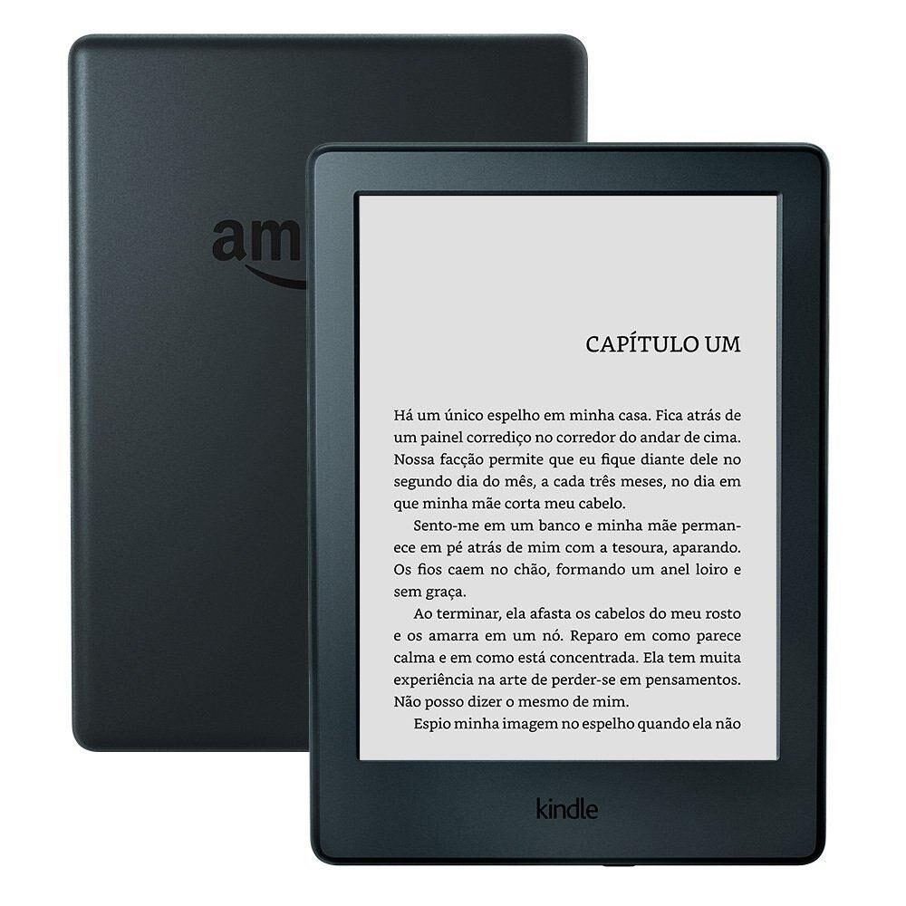 Kindle Preto com Wi-Fi, 4GB, Tela 6” de Alta Definição Sensível ao Toque e Bateria de Longa Duração (8ª Geração)