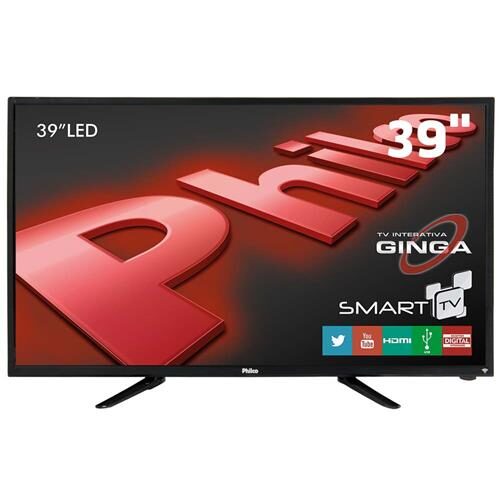 Smart TV LED 39” HD Philco PH39N91DSGW com Conversor Digital, Tecnologia Ginga, Wi-Fi, Entradas HDMI e Entrada USB é boa?