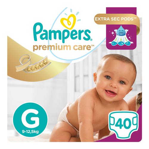 Fralda Pampers Premium Care Mega Tamanho G - 40 Unidades é boa?