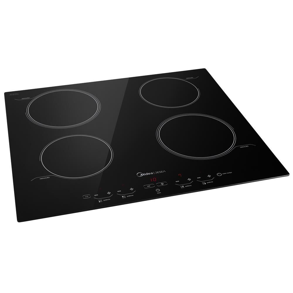 Cooktop de Indução 4 Bocas Midea Desea CYAD42 com Timer Preto - 220V