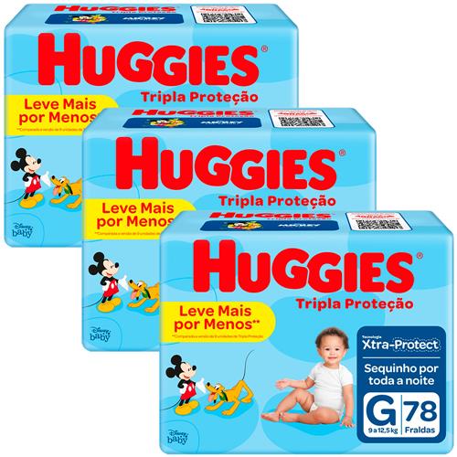 Fralda Huggies Tripla Proteção G - Kit com 234 Unidades é boa?