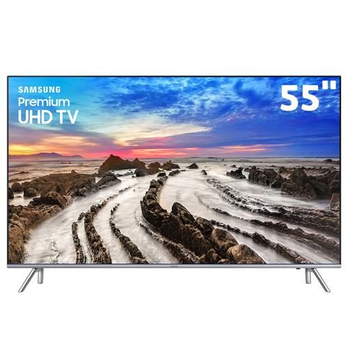 Menor preço em Smart TV LED 55" UHD 4K Samsung 55MU7000 com HDR1000, Plataforma Smart Tizen Controle Remoto Único, Design 360, One Connect, Smart View, HDMI e USB