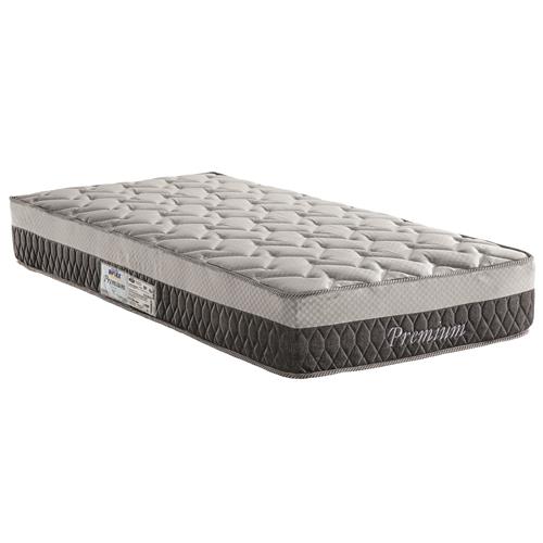 Menor preço em Colchão Solteiro Biflex Premium com Molas Ensacadas e Euro Pillow One Side 26x88x188 cm - Grafite/Cinza