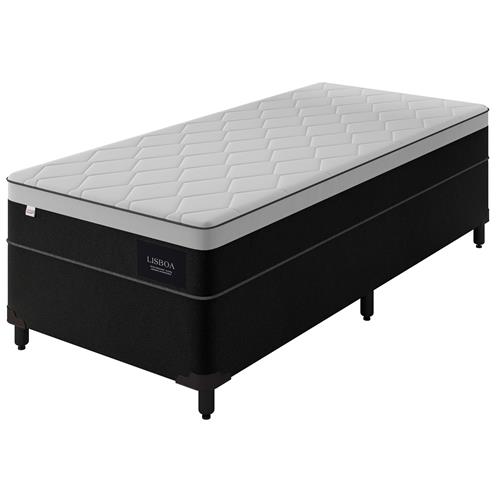 Cama Box + Colchão Solteiro Plumatex Lisboa com Pillow Inn e Molas Ensacadas 62x88x188 cm - Branca/Preta é boa?