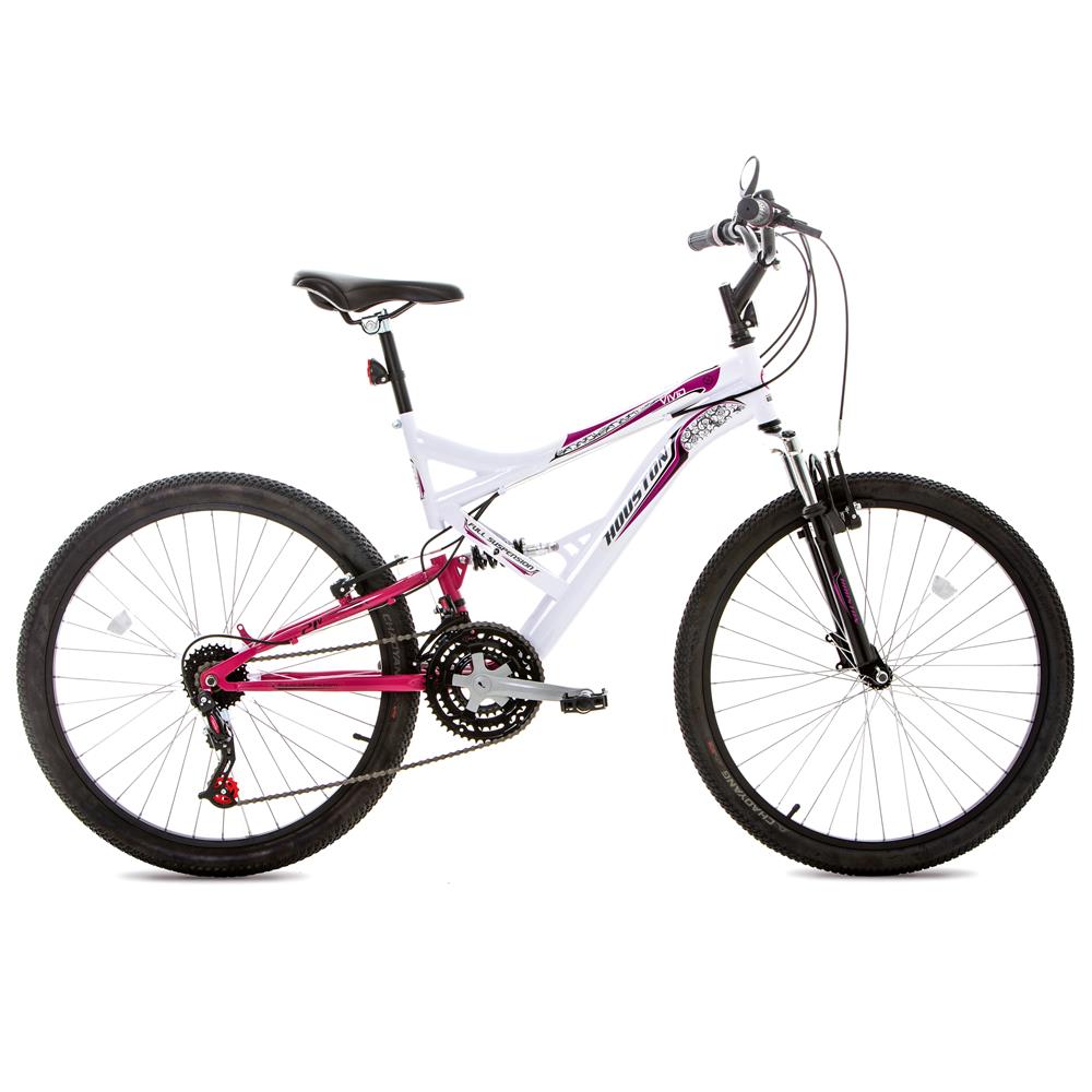 Bicicleta Aro 26 Houston Vivid Suspensão Dianteira e 21 Marchas