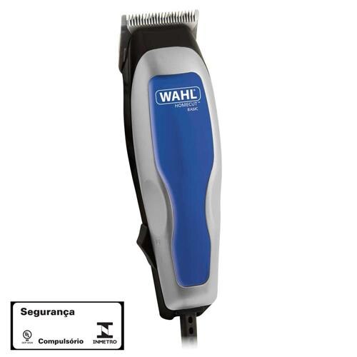Menor preço em Máquina de Cortar Cabelo Wahl Clipper Home Cut Basic 9155-2555 5 pentes Cinza/Azul