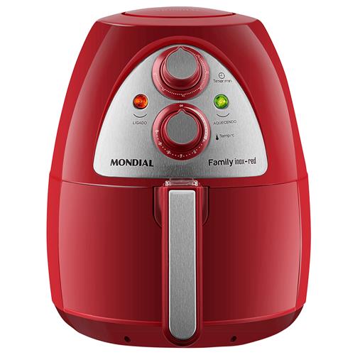Fritadeira Sem Óleo Air Fryer Mondial Inox Red Premium AF14 4 L