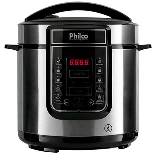 Menor preço em Panela Elétrica de Pressão Philco PPPS01 Digital 6 Litros Inox Silver - Inox