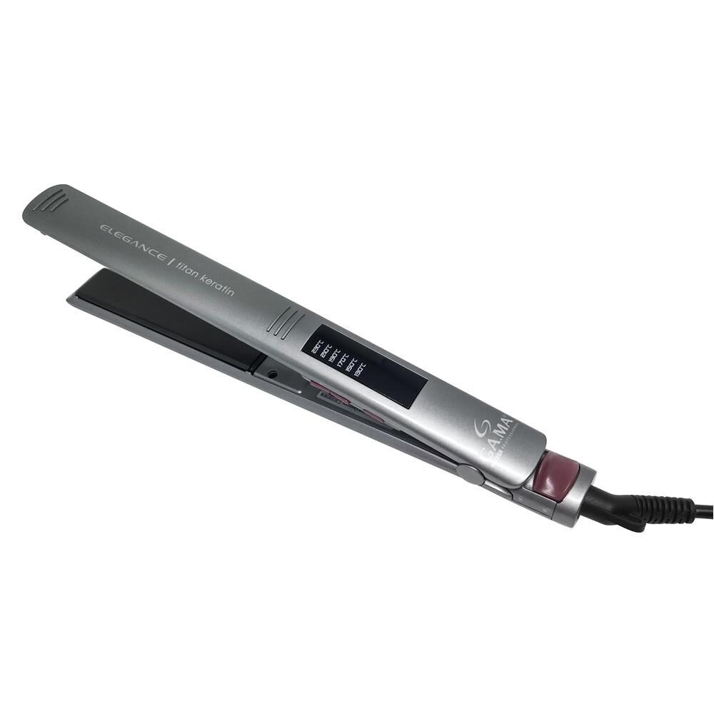 Chapinha | Prancha GA.MA Italy Elegance LED Titan Keratin 230°C Prata - Bivolt