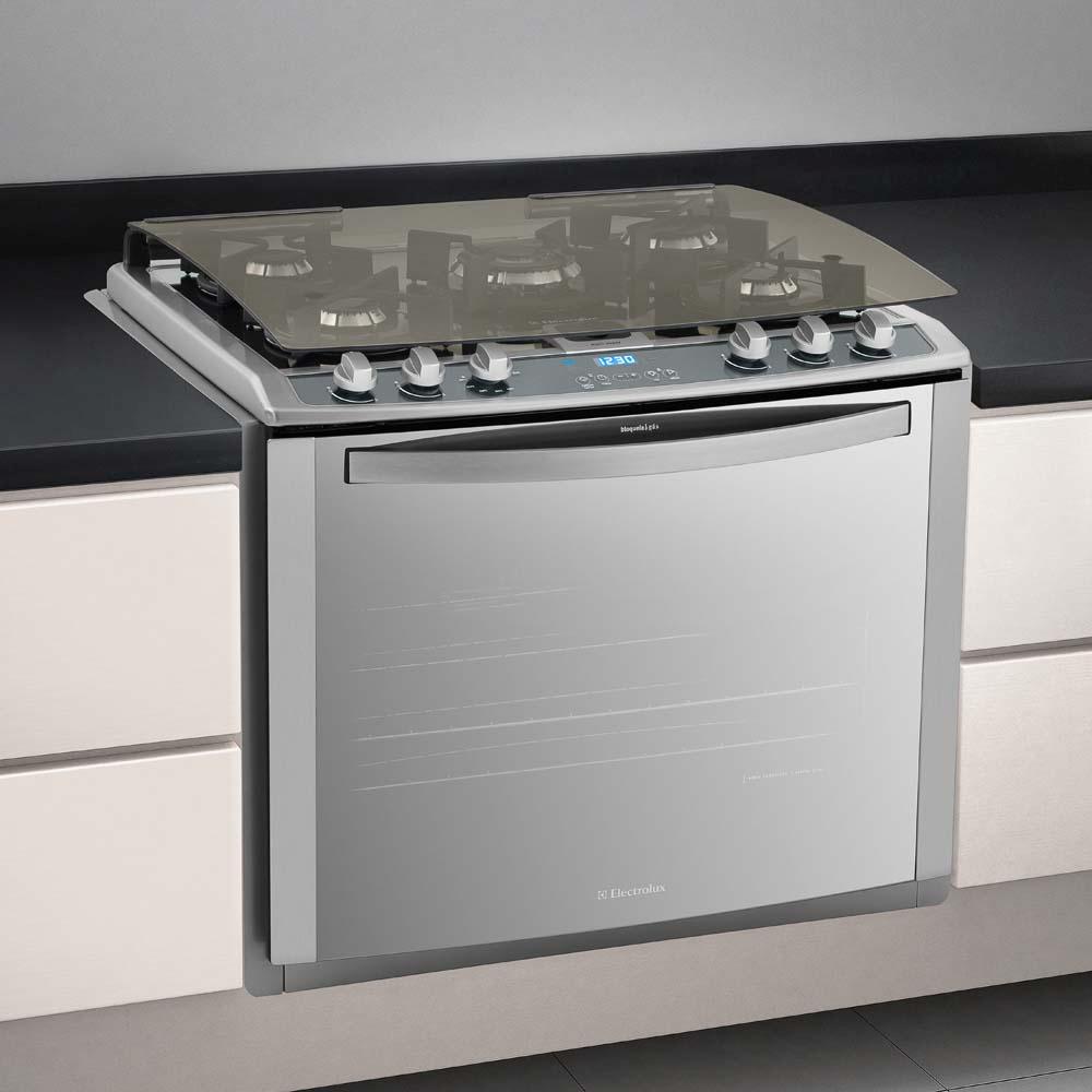 Fogão de Embutir Electrolux 5 Bocas 76EVX Blue Touch Nutri Vapor Inox