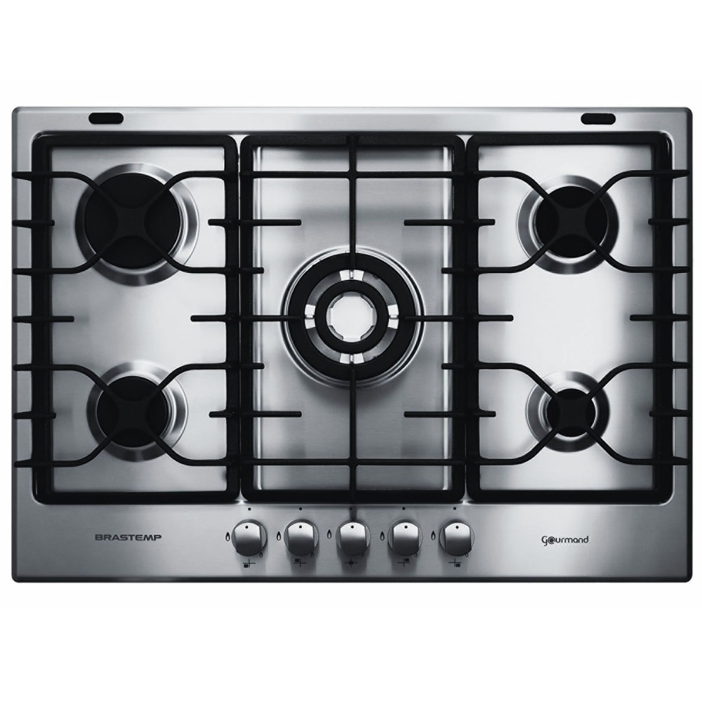 Cooktop a Gás 5 Bocas Brastemp Gourmand BDK75 220V Cooktops no