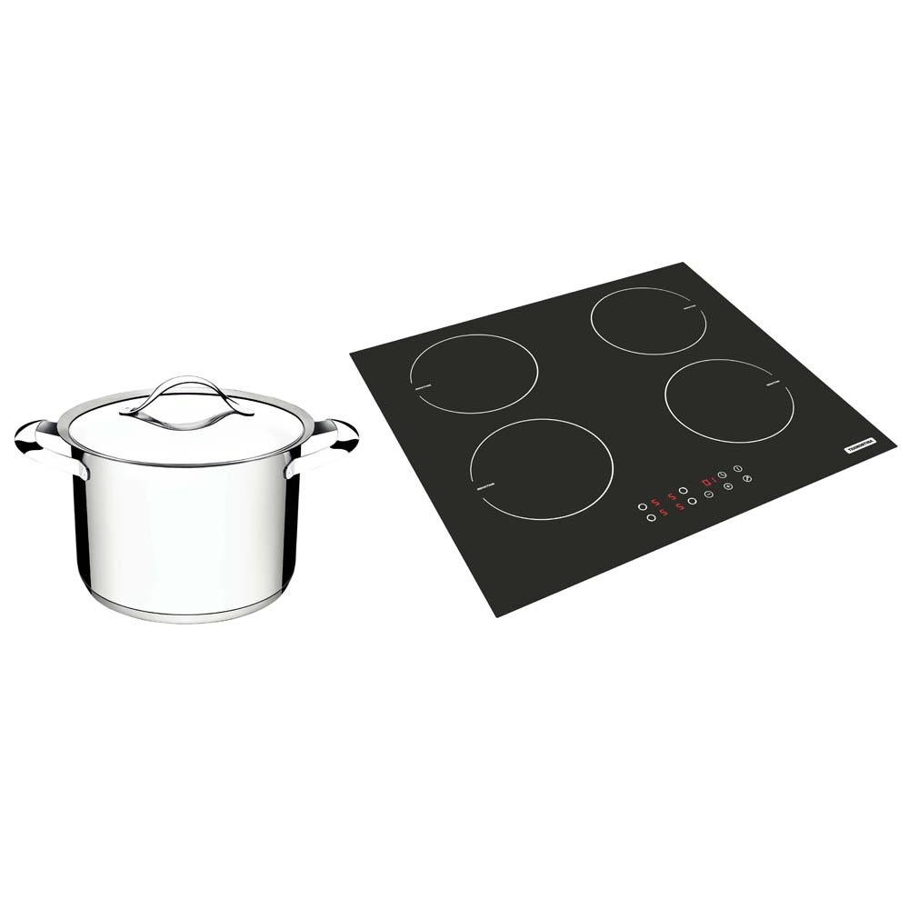 Cooktop 4 Bocas Tramontina Vitrocerâmico por Indução Square Touch 4Ei