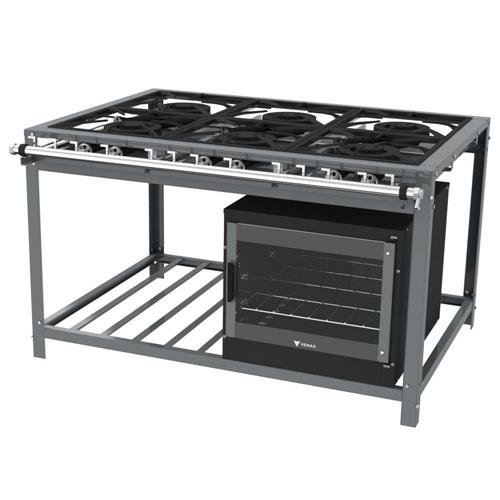 Fogão Industrial Venax FFI 640 com 6 Bocas Bivolt - Cinza Menor preço em Fogão Industrial Venax FFI 640 com 6 Bocas Bivolt - Cinza