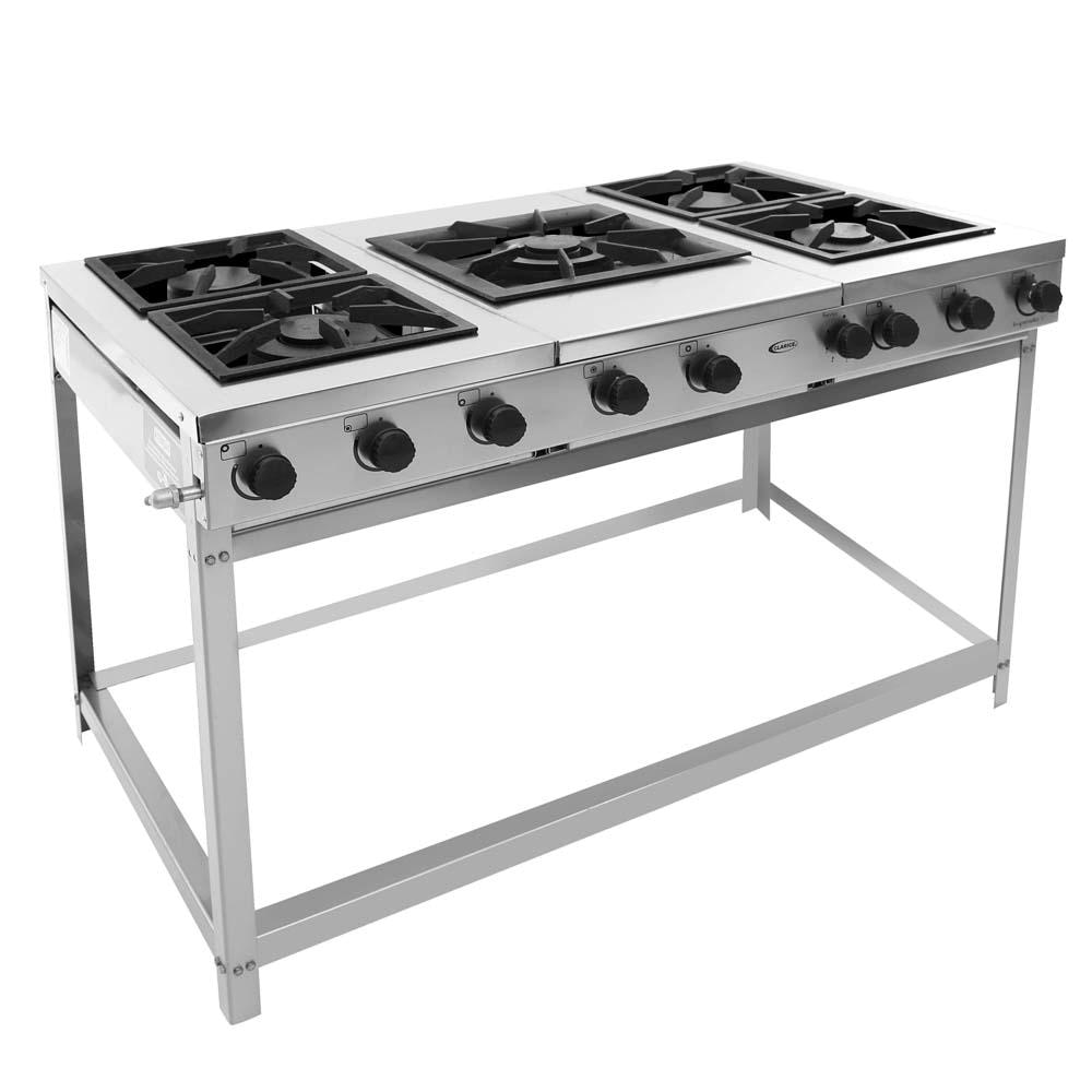 Fog O A G S Semi Industrial 5 Bocas Clarice Gourmet Sem Forno Inox Fog O A G S Semi Industrial 5 Bocas Clarice Gourmet Sem Forno Inox