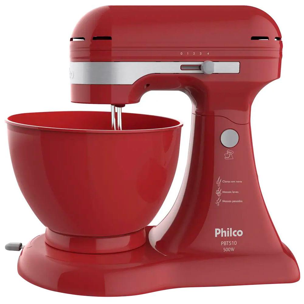 Batedeira Philco PBT510V com 4 Velocidades + Turbo - Vermelha