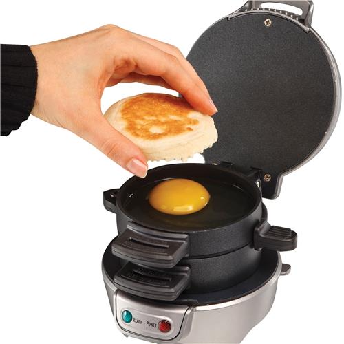 Sanduicheira Grill Hamilton Beach 25475 - Prata - Sanduicheiras no