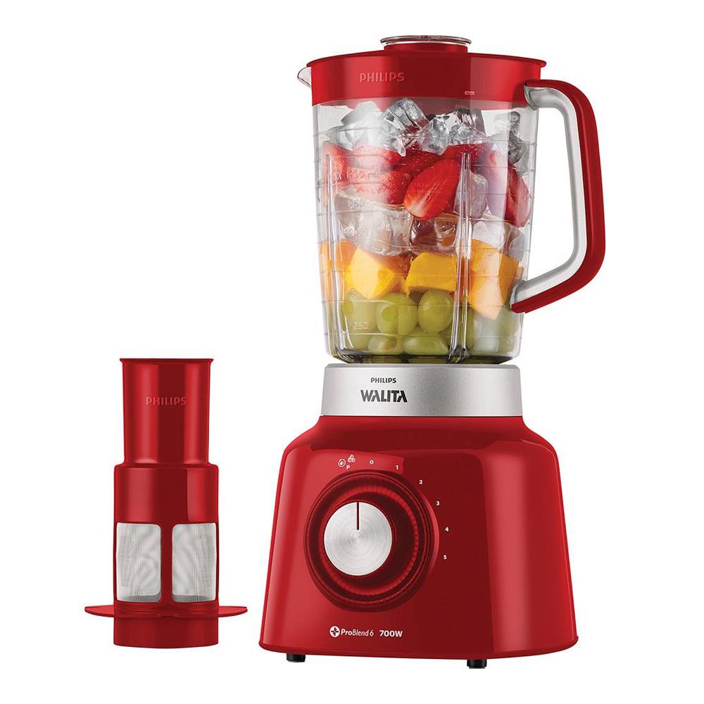 Liquidificador Philips Walita Problend 6 RI2134 com 5 Velocidades 700W – Vermelho