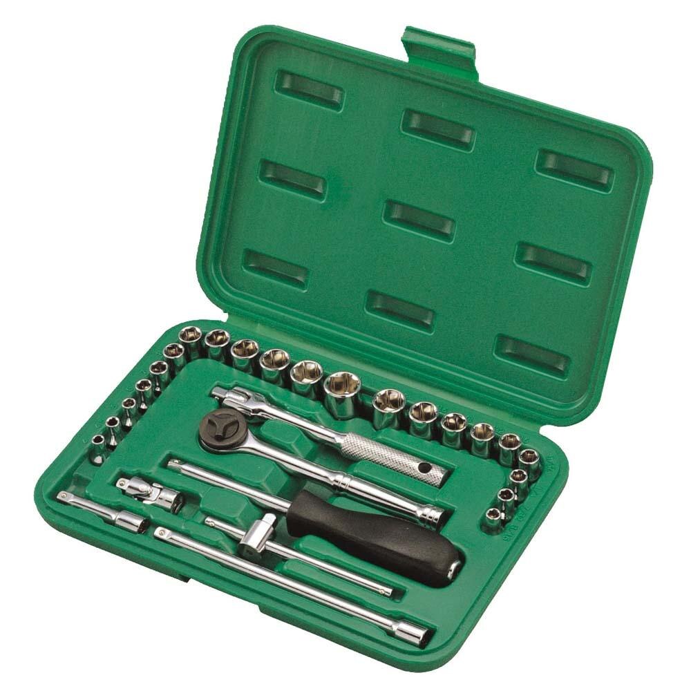 Jogo de Soquetes 1/4" Sextavado Belzer 234402MPBR- 28 Peças - Jogos e