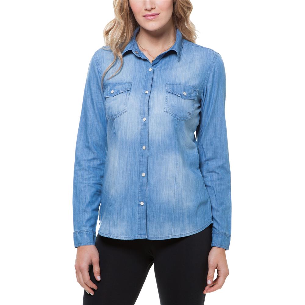 camisa jeans calvin klein feminina