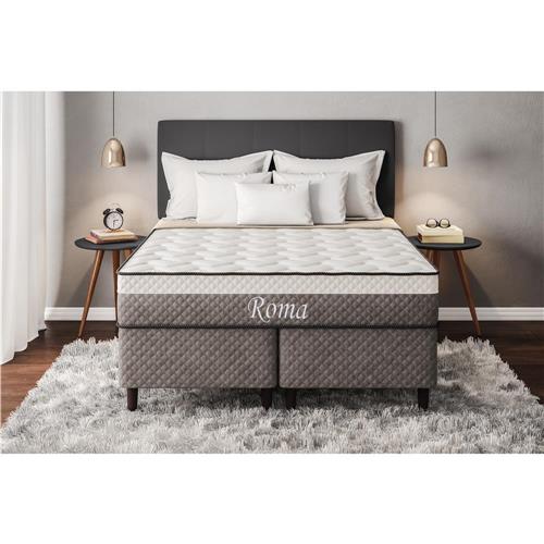 Cama Box Queen + Colchão Biflex Roma com Pillow Inn e Molas Superlastic 66x158x198 cm - Marrom/Branco é boa?